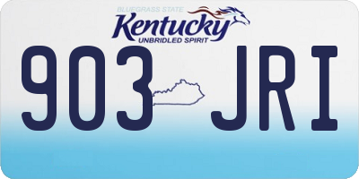 KY license plate 903JRI