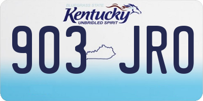 KY license plate 903JRO