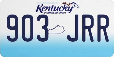 KY license plate 903JRR