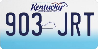 KY license plate 903JRT
