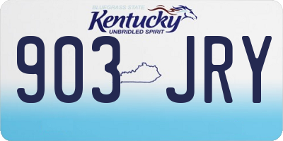 KY license plate 903JRY