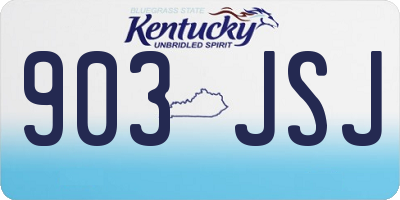 KY license plate 903JSJ