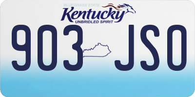 KY license plate 903JSO