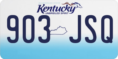 KY license plate 903JSQ