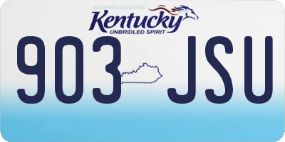 KY license plate 903JSU