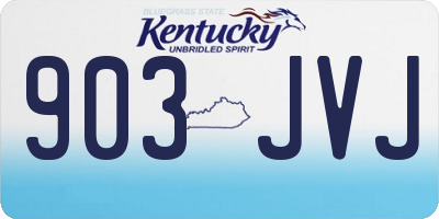 KY license plate 903JVJ