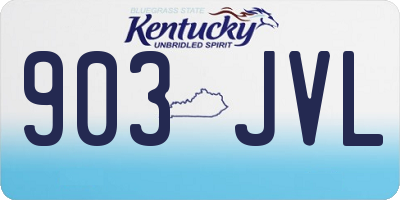 KY license plate 903JVL