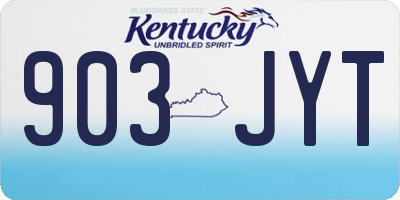 KY license plate 903JYT