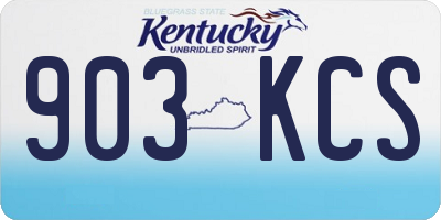 KY license plate 903KCS