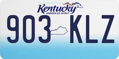 KY license plate 903KLZ