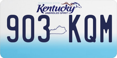 KY license plate 903KQM