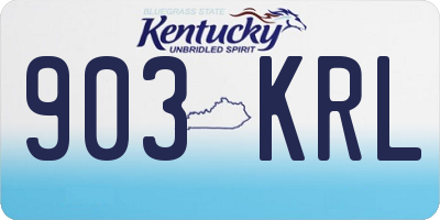 KY license plate 903KRL