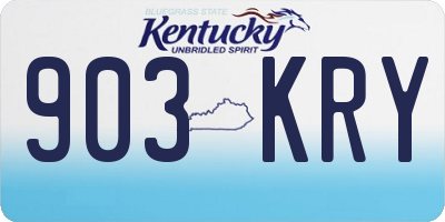 KY license plate 903KRY