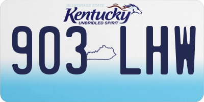KY license plate 903LHW
