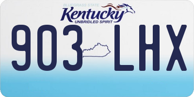 KY license plate 903LHX