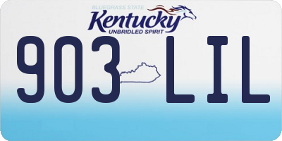 KY license plate 903LIL