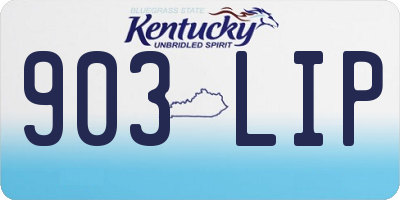 KY license plate 903LIP
