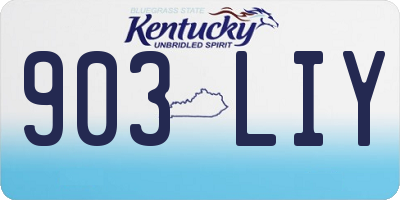 KY license plate 903LIY
