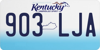 KY license plate 903LJA