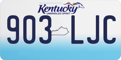 KY license plate 903LJC
