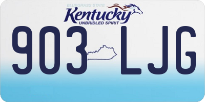 KY license plate 903LJG