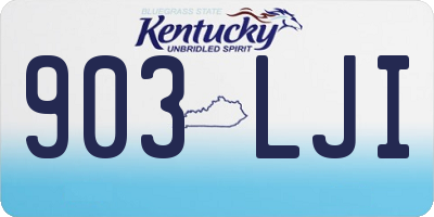 KY license plate 903LJI