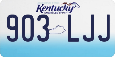 KY license plate 903LJJ