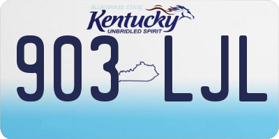 KY license plate 903LJL