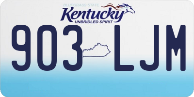 KY license plate 903LJM