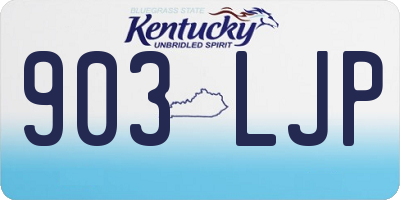 KY license plate 903LJP