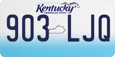 KY license plate 903LJQ