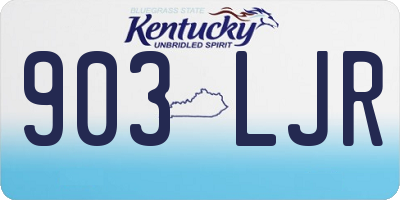 KY license plate 903LJR