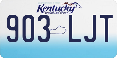 KY license plate 903LJT