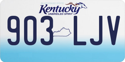 KY license plate 903LJV