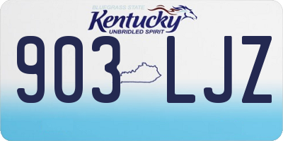 KY license plate 903LJZ