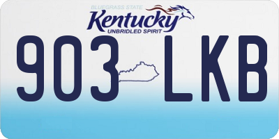 KY license plate 903LKB