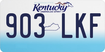 KY license plate 903LKF