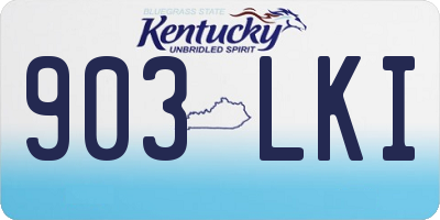 KY license plate 903LKI