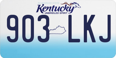 KY license plate 903LKJ