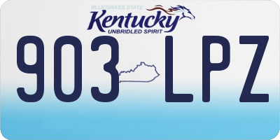 KY license plate 903LPZ