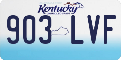 KY license plate 903LVF