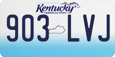 KY license plate 903LVJ