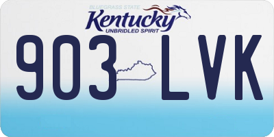 KY license plate 903LVK