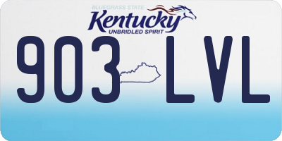 KY license plate 903LVL