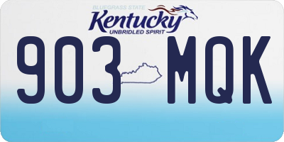 KY license plate 903MQK