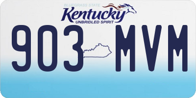 KY license plate 903MVM