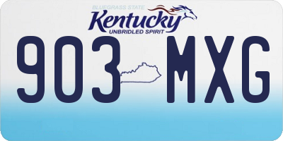 KY license plate 903MXG