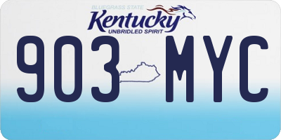 KY license plate 903MYC