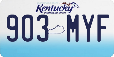 KY license plate 903MYF