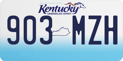 KY license plate 903MZH